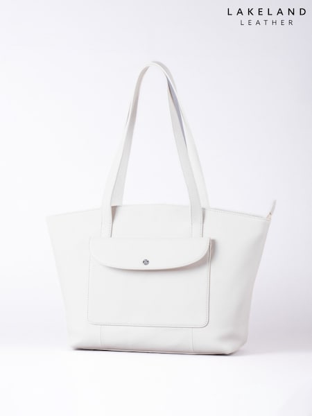Lakeland Leather Off White Temple Tote Bag (F41117) | £75