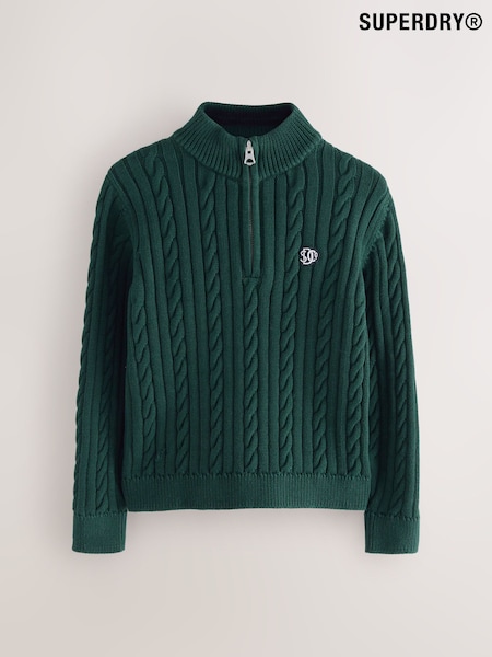 Superdry Green Knit Jumper (F41223) | £32 - £36