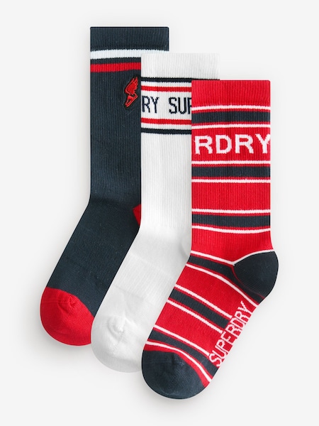 Superdry Red Socks 3 Pack (F41234) | £9 - £10