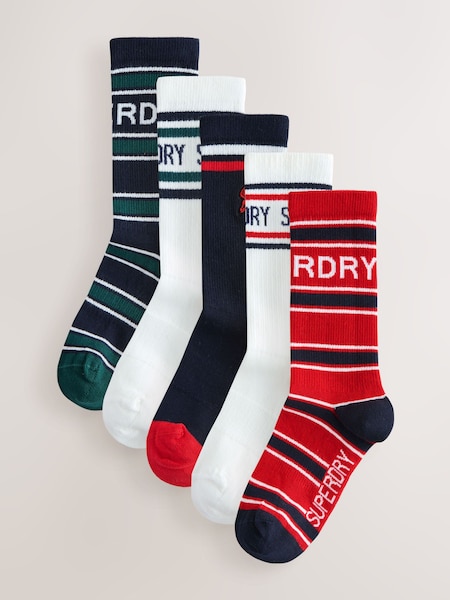 Superdry Multi Stripe Socks 5 Pack (F41235) | £14 - £15