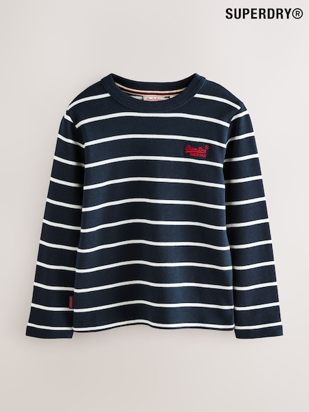 Superdry Navy/White Long Sleeve T-Shirt (F41246) | £18 - £22