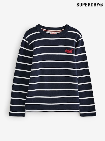 Superdry Navy/White Long Sleeve T-Shirt (F41253) | £18 - £22