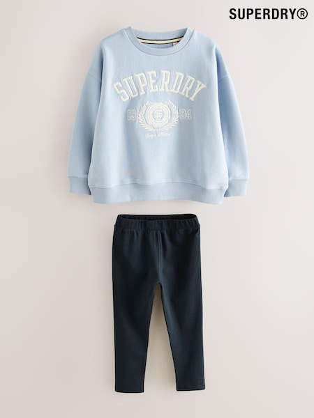 Superdry Blue White Leggings Set (F41265) | £33 - £37