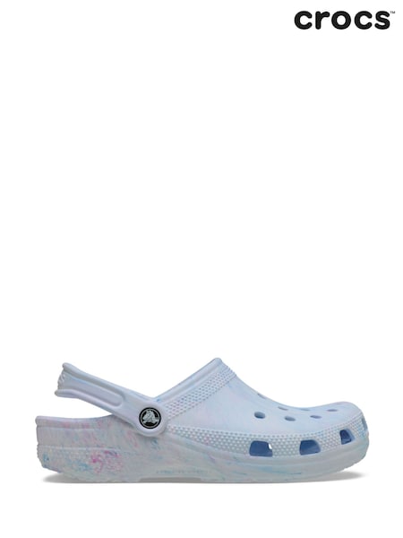 Crocs Blue Watercolour Marbled Clogs (F41315) | £55
