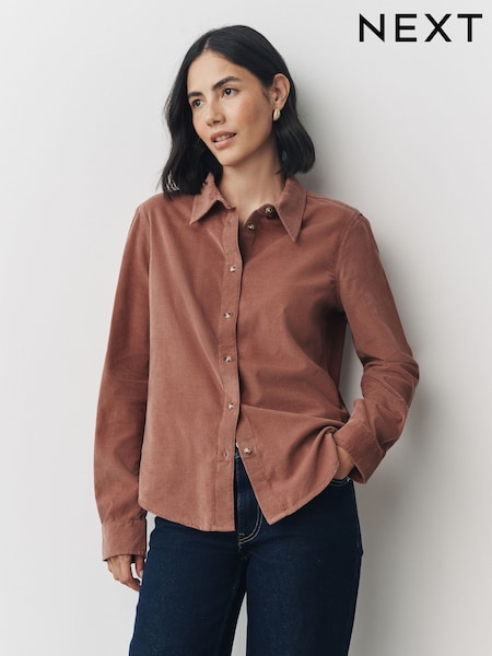Pink Long Sleeve Corduroy Shirt (F41377) | £36