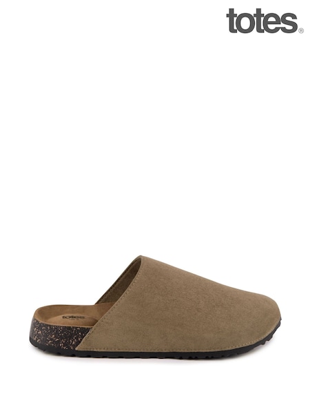 Totes Brown Mens Micro Suede Clogs (F41398) | £32