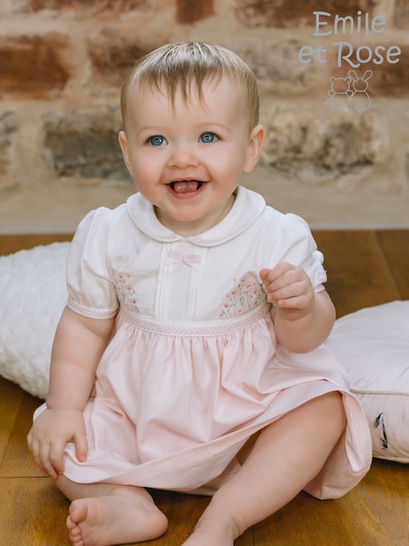 Emile Et Rose Dress with Pretty Floral Embriodered Yoke with Pants (F41433) | £56
