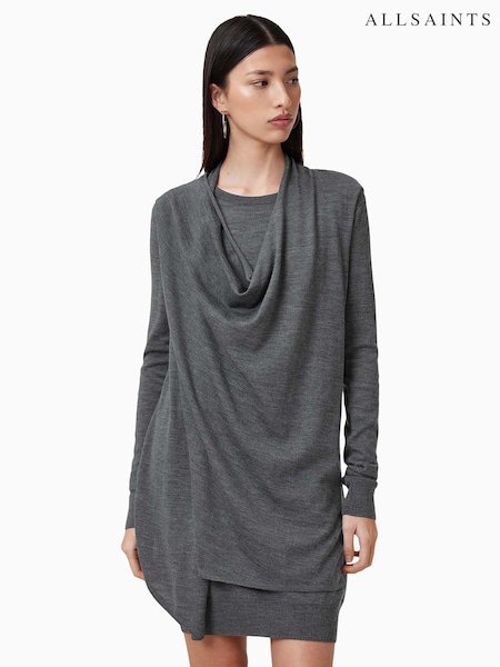 AllSaints Grey Drina Dress (F41457) | £199