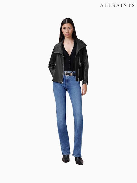 AllSaints Mid Indigo Slim Haldan Bootcut Jeans (F41470) | £129