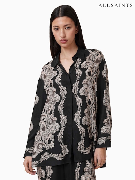 AllSaints Black Bernie Shirt (F41481) | £159