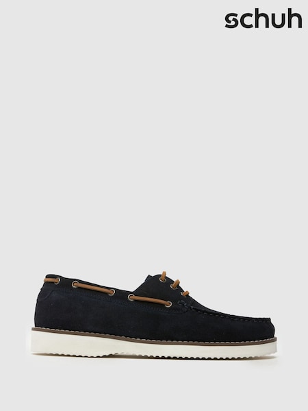 Schuh Blue EC Rick Suede Boat Shoes (F41597) | £60