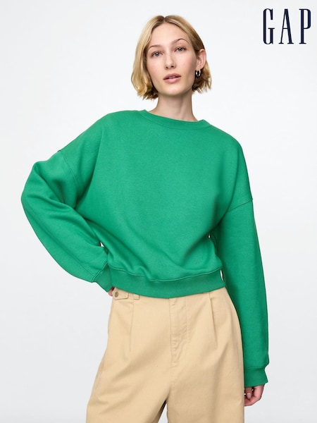 Gap Green Vintage Soft Wedge Crew Neck Sweatshirt (F41642) | £35