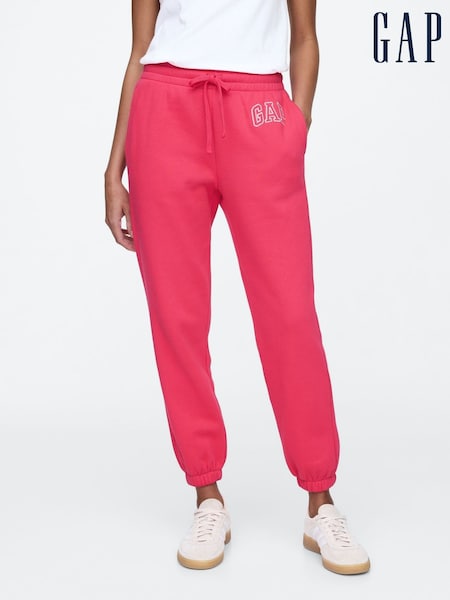 Gap Pink Vintage Arch Logo Fleece-Lined Joggers (F41664) | £30