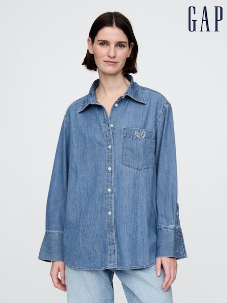 Gap Blue Chambray Denim Oversized Shirt (F41690) | £50