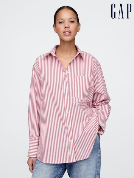 Gap Red Stripe Oversized Shirt (F41720) | £55