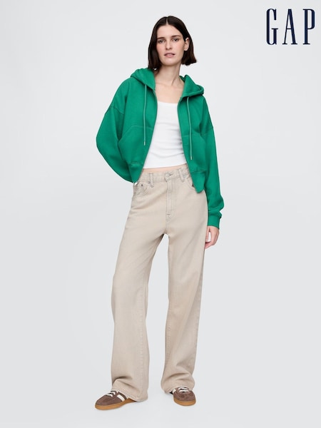 Gap Green Vintage Soft Full-Zip Wedge Hoodie (F41736) | £35