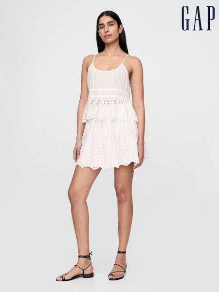 Gap White Smocked Mini Skirt (F41745) | £45