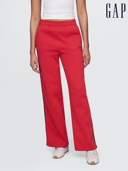 Gap Red Logo Vintage Fleece-Lined Wide Leg Joggers (F41783) | £24