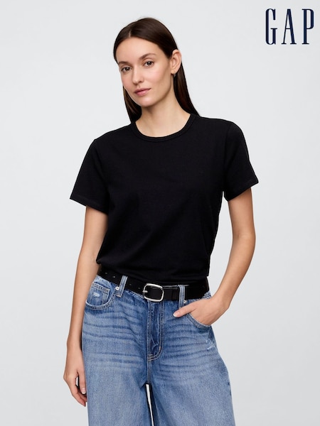 Gap Black Crew Neck Favourite Cotton Short Sleeve T-Shirt (F41839) | £12