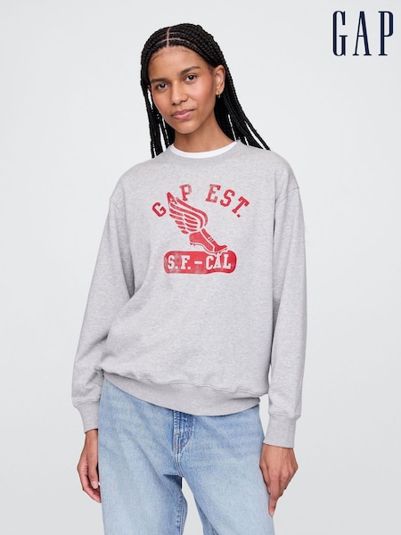 Gap Grey Vintage Soft French Terry Logo Sweatshirt (F41848) | £45