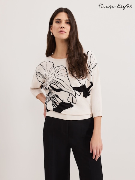 Phase Eight Cream Poppie Studd Top (F41876) | £85