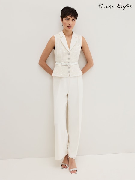 Phase Eight White Ruby Jumpsuit (F41905) | £199
