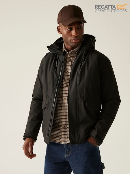 Regatta Black Sterlings Isotex 10000 Midweight Waterproof Jacket (F41922) | £70