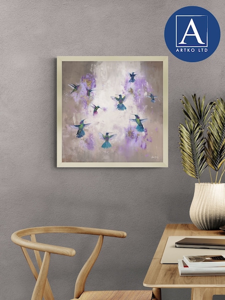 Artko Champagne Hummingbird Shimmer by Laure Bury Framed Art (F41935) | £80