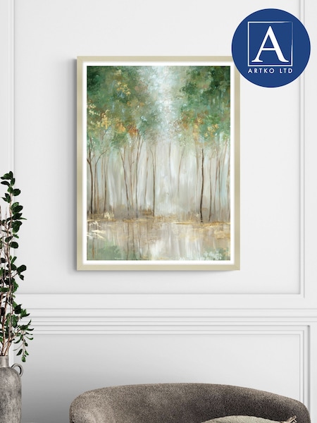 Artko Champagne Verdant Gold Woodland by Alison Pearce Framed Art (F41936) | £100