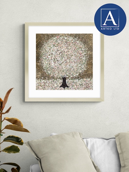 Artko Champagne Gentle Shimmer Tree by Nicky Chubb Framed Art (F41949) | £95