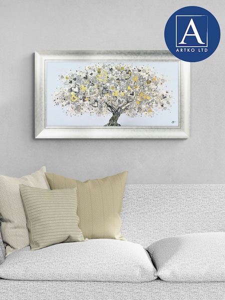 Artko Silver Twilight Heart Tree by Sara Otter Framed Art (F41957) | £110