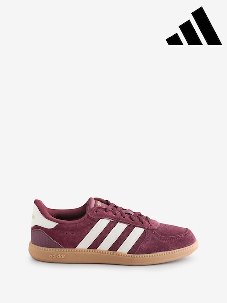 adidas Burgundy Red Breaknet Sleek Trainers (F41981) | £50 - £60
