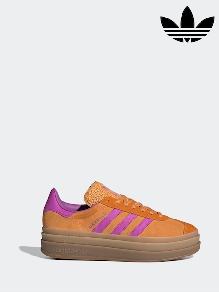 adidas Originals Orange/Pink Gazelle Bold Trainers (F41985) | £95