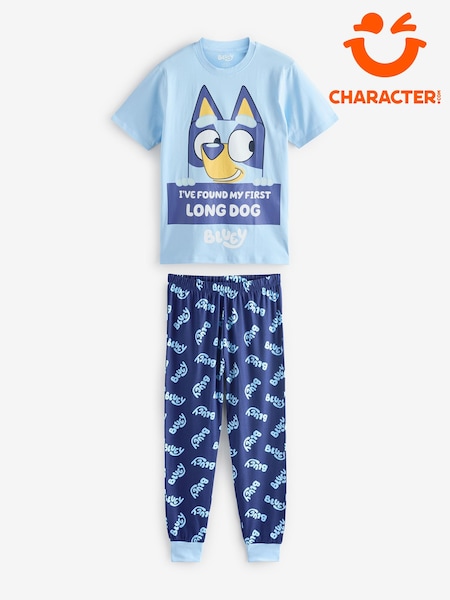 Character Blue Short Sleeve 100% Cotton Pyjamas Set (F41991) | £25