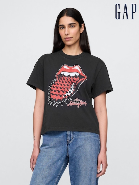 Gap Black Rolling Stone Graphic T-Shirt (F42055) | £24
