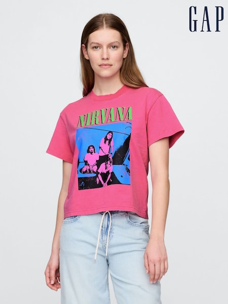 Gap Pink Nirvana Graphic T-Shirt (F42077) | £24