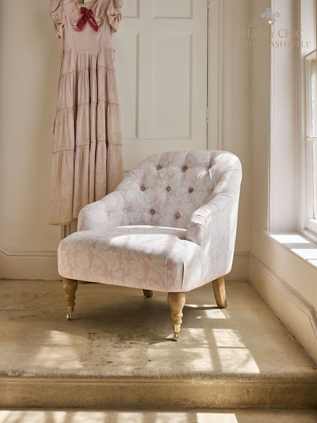 Shabby Chic by Rachel Ashwell® Stippled Pink Willa Accent Chair (F42292) | £399