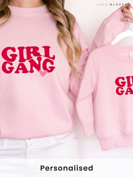 Personalised Childrens Girl Gang Sweatshirt by Koko Blossom (F42369) | £24