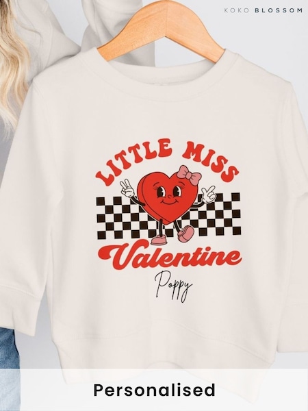 Personalised Miss Valentine Sweatshirt by Koko Blossom (F42380) | £24