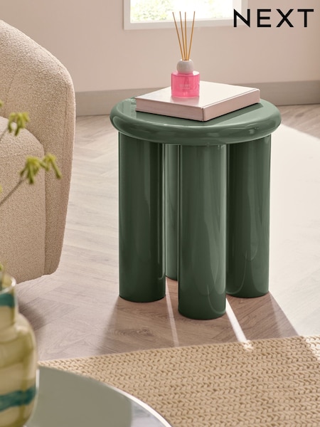 Green Lola Gloss Side Table (F42565) | £150