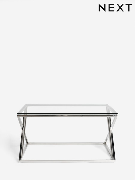 Silver Lucia Chrome Coffee Table (F42568) | £350