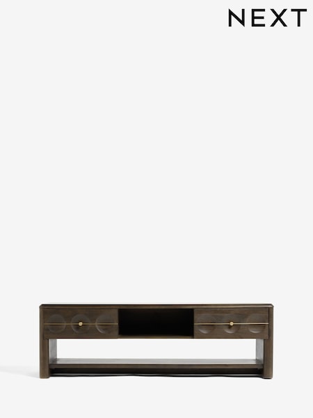 Dark Eden Solid Mango Wood Wide TV Unit (F42573) | £725
