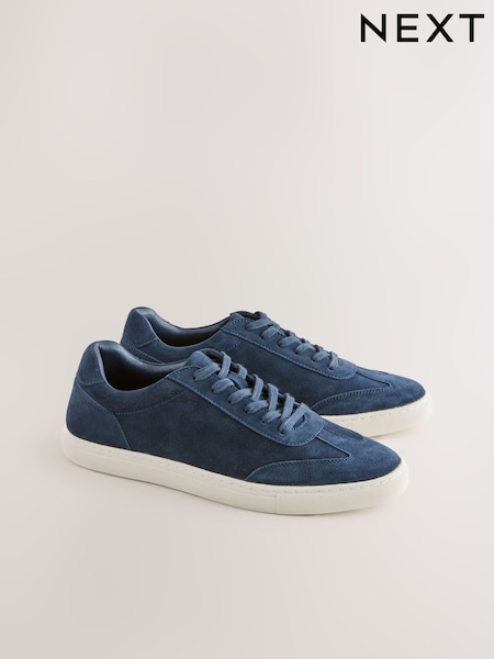 Navy Suede Smart Trainers (F42677) | £52