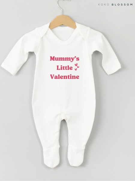 Personalised Little Valentine 100% Cotton Babygrow by Koko Blossom (F42684) | £15