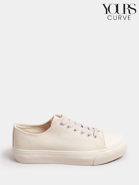 Yours Curve Natural Extra Wide Fit Extra Wide Fit Canvas Trainers (F42703) | £26