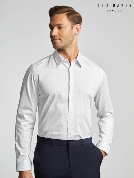 Ted Baker White Jasse Geo Stencil Shirt (F42838) | £79
