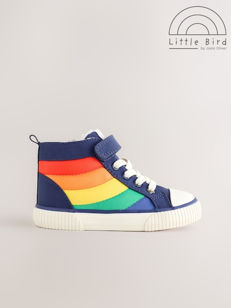 Little Bird by Jools Oliver Bright Rainbow Padded Hi-Top Trainers (F42858) | £30 - £40
