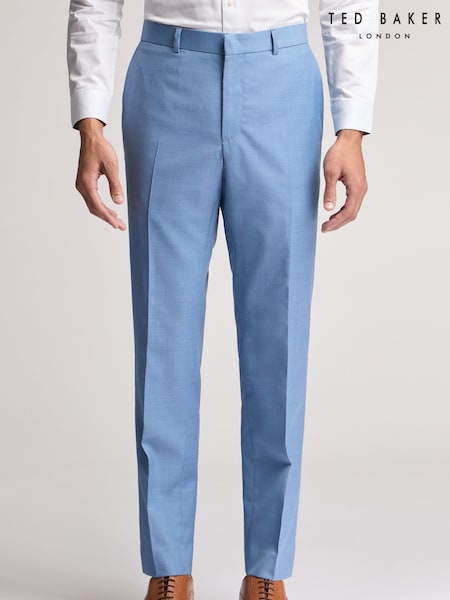 Ted Baker Blue Blake Sharkskin Slim Trousers (F42893) | £140