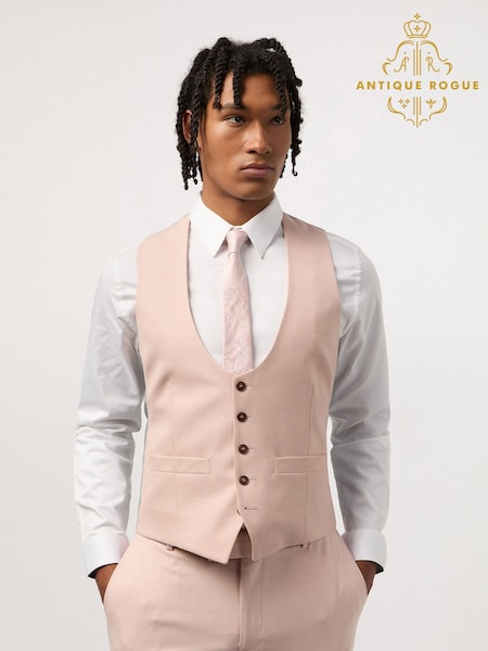 Antique Rogue Pink Blake Waistcoat (F42896) | £74