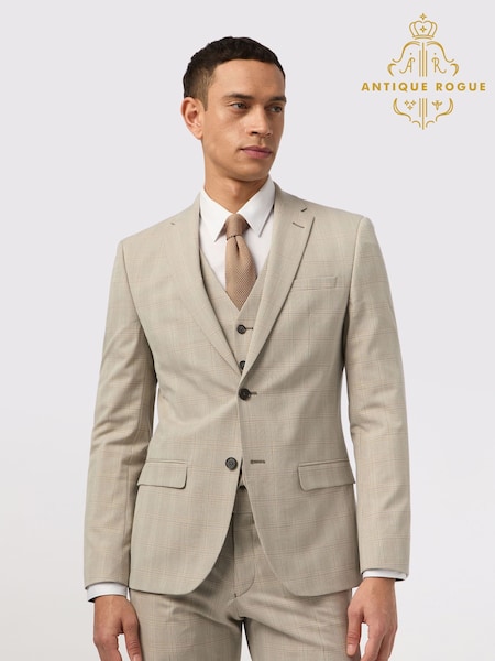 Antique Rogue Cream Putty Check Jacket (F42917) | £115